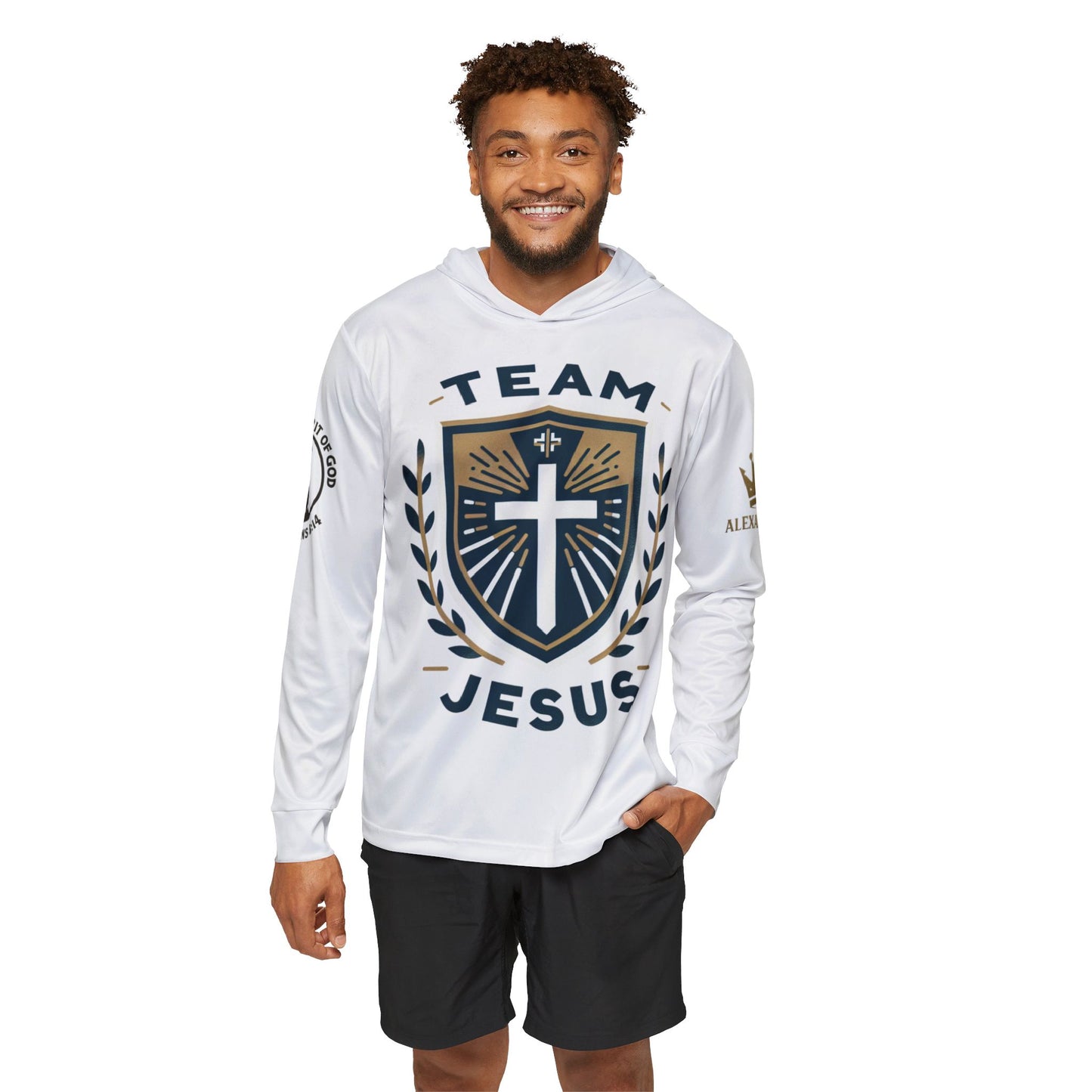 Faith-Inspired Sports Warmup Hoodie for Men - Team Jesus, Casual Wear, Active Lifestyle, Christian Athletes, Gift Idea