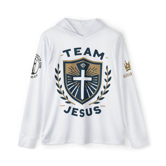 Faith-Inspired Sports Warmup Hoodie for Men - Team Jesus, Casual Wear, Active Lifestyle, Christian Athletes, Gift Idea