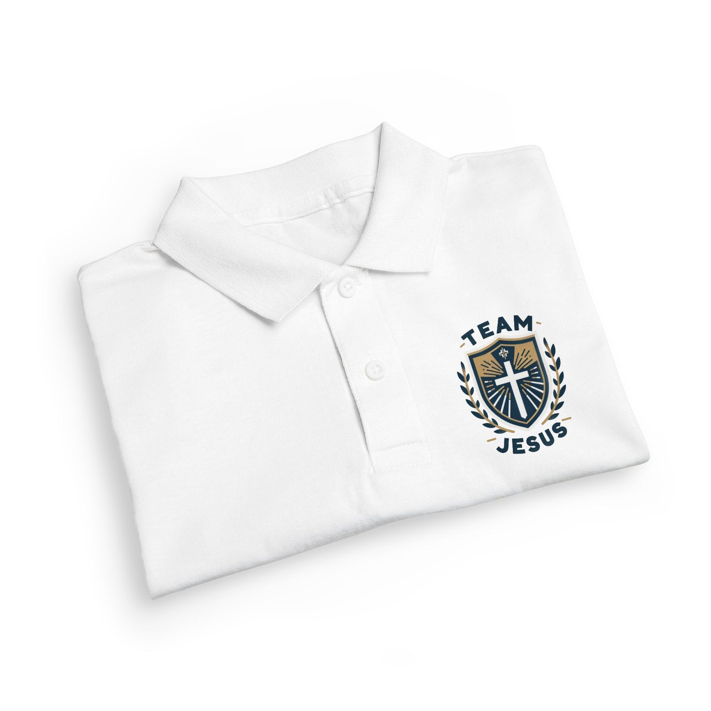Youth Polo — 'Team Saints 7' Embroidered Jersey Polo