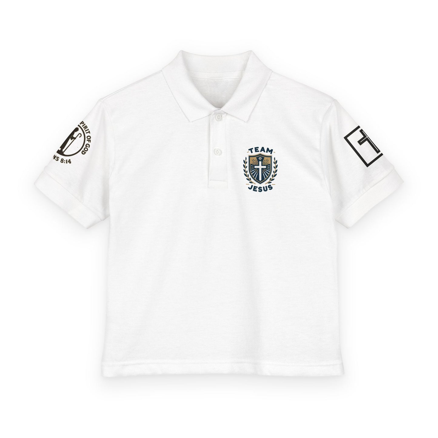 Youth Polo — 'Team Saints 7' Embroidered Jersey Polo